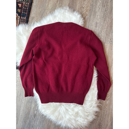 Vintage Pierre Cardin Paris V-Neck Sweater 100% Wool - Size M