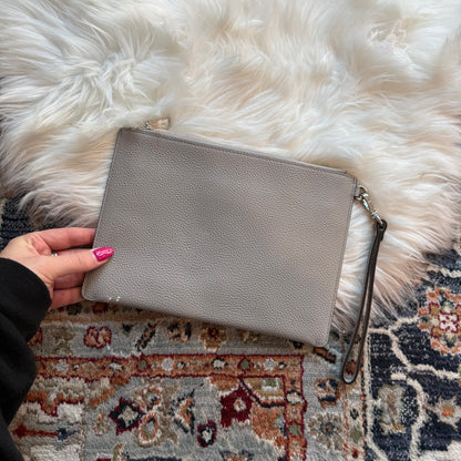 Michael Kors Grey Leather Clutch Bag/Wristlet