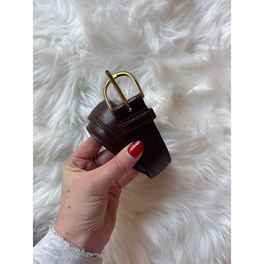 Vintage Leather Belt - Size 38