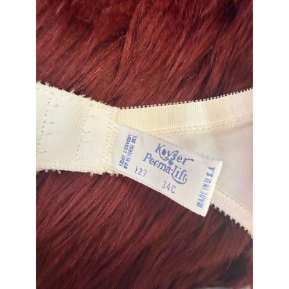 Vintage 1960s Permalift by Kayser White Lace Bra - Size 34C