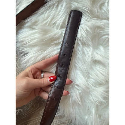 Vintage Leather Belt - Size 38