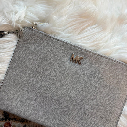 Michael Kors Grey Leather Clutch Bag/Wristlet