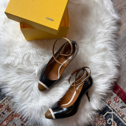 Fendi Authentic Patent Leather Heels - Size 6.5