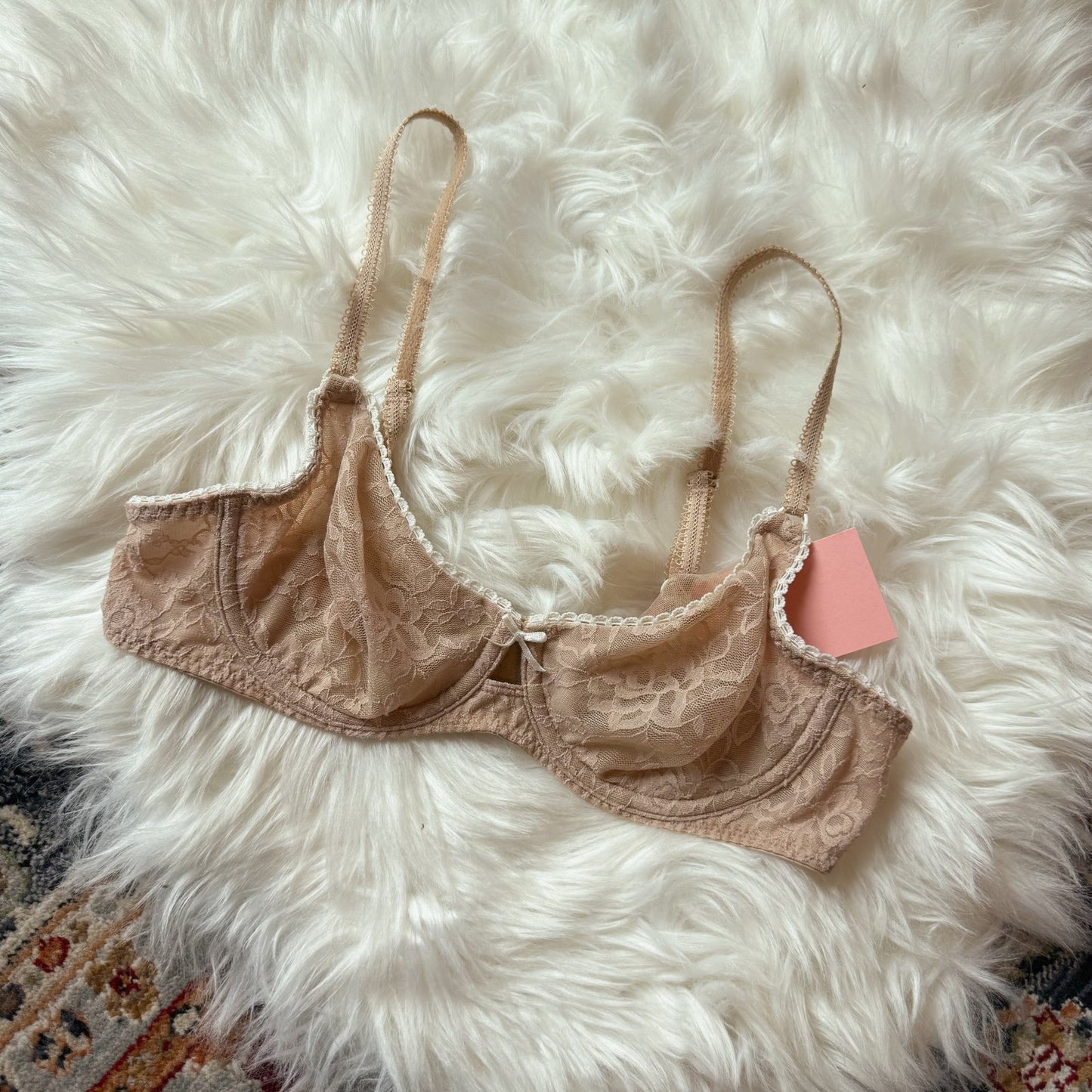 B. tempt'd Beige Lace Bra - 34B