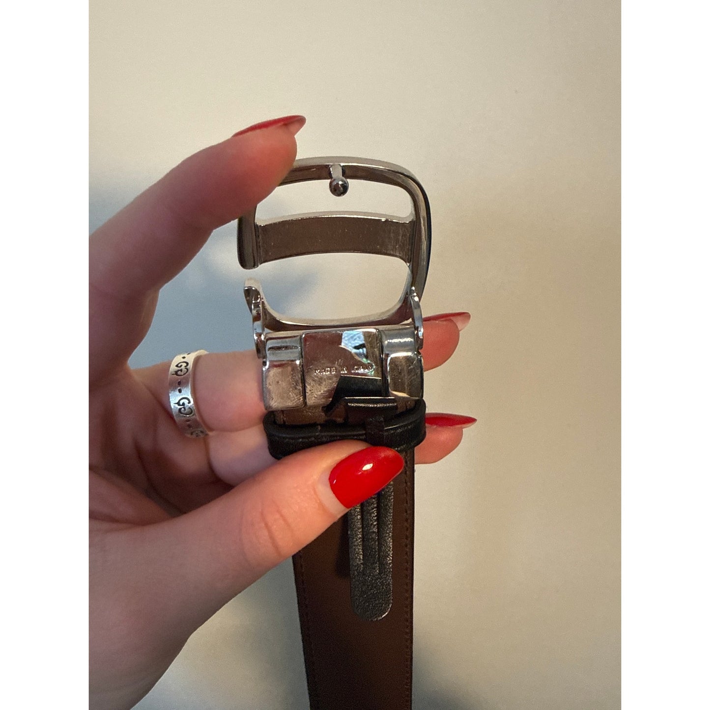 Vintage Ferragamo Made in Italy Black Leather Belt - Size M