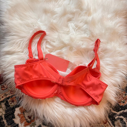 Simone Perele Designer Orange Lace Bra - 34D