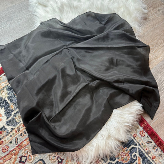 Vintage Black Silk Scarf