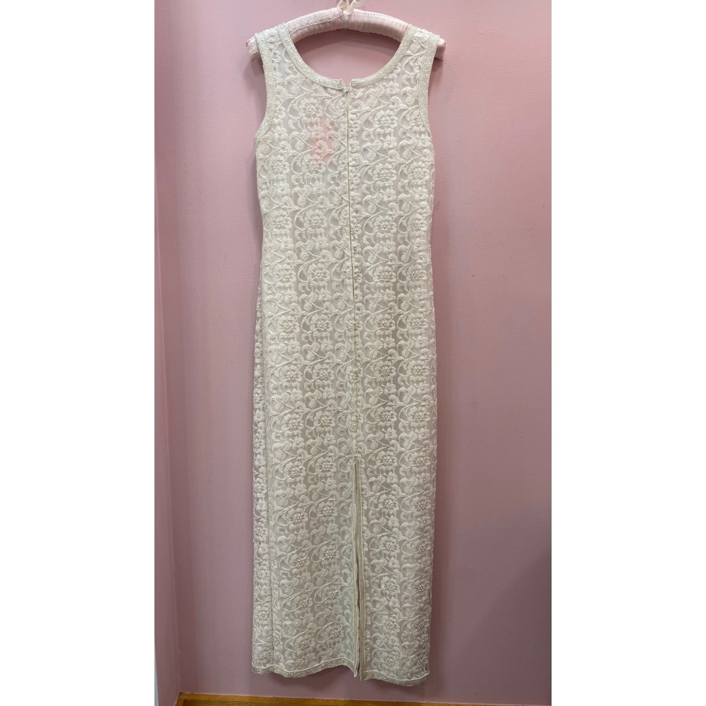 Vintage Laurence Kazar 2 Pc Beaded Bridal Set - Jacket and Dress Size L