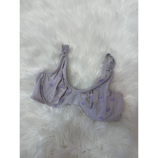Warner's Vintage Purple Floral Bra - Size 36C