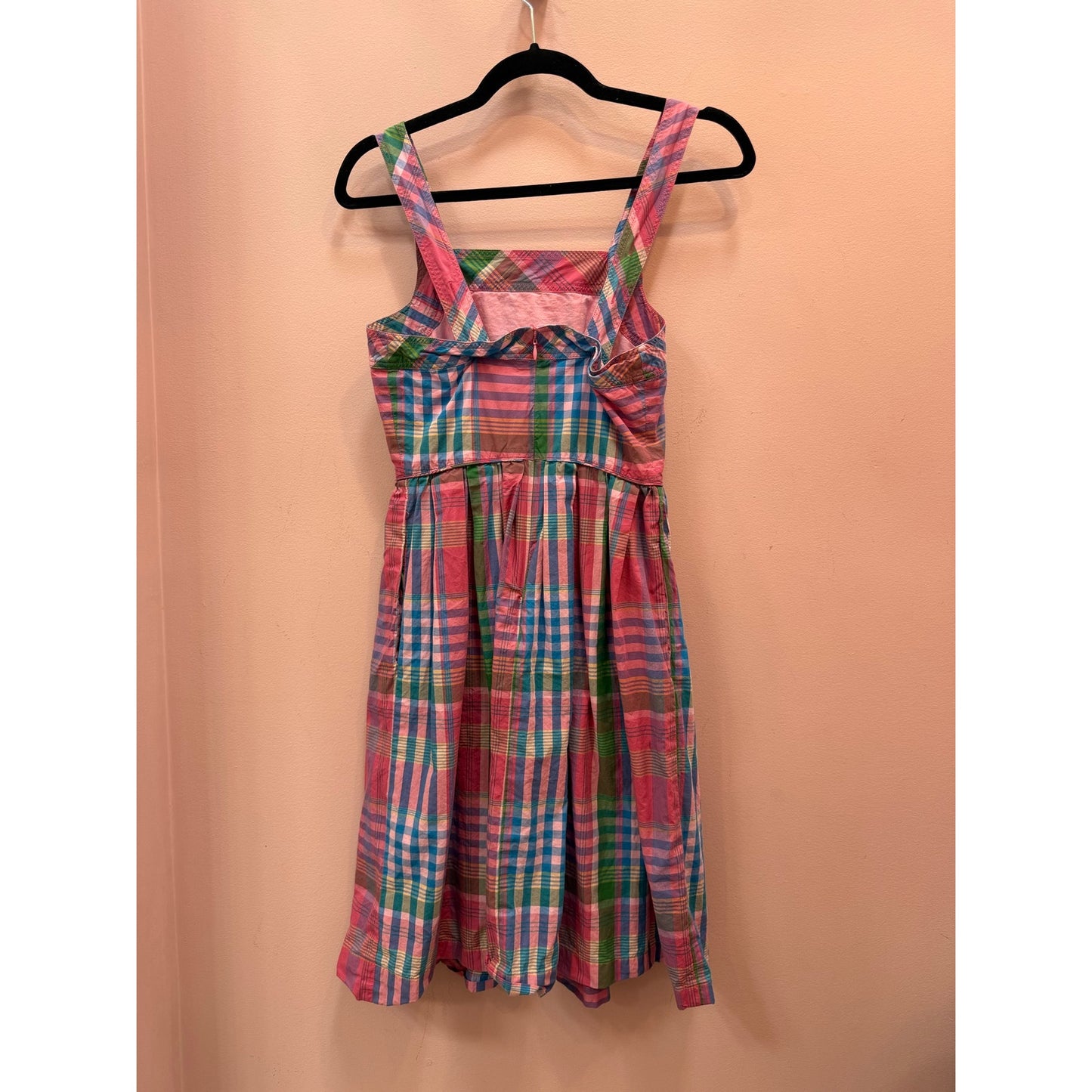 J. Crew Pink & Blue Plaid Summer Sundress - Size 00/XS