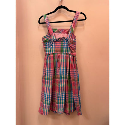 J. Crew Pink & Blue Plaid Summer Sundress - Size 00/XS
