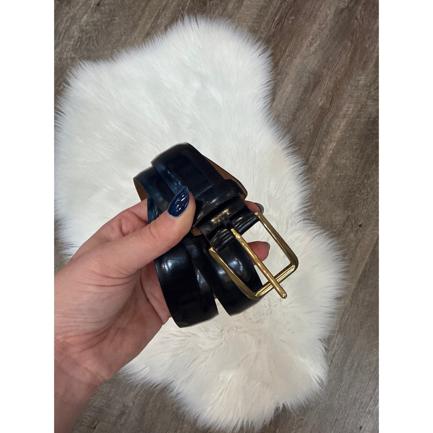 Vintage Leather Belt - Size 36