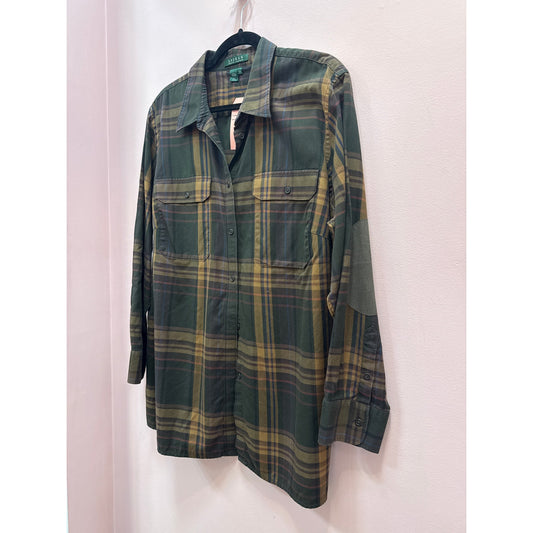 Lauren Ralph Lauren All Cotton Plaid Button Down - Size 2XL