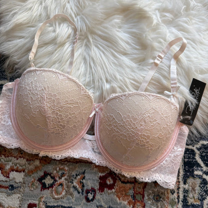 Rene Rofe Pink Lace Bra - 36D