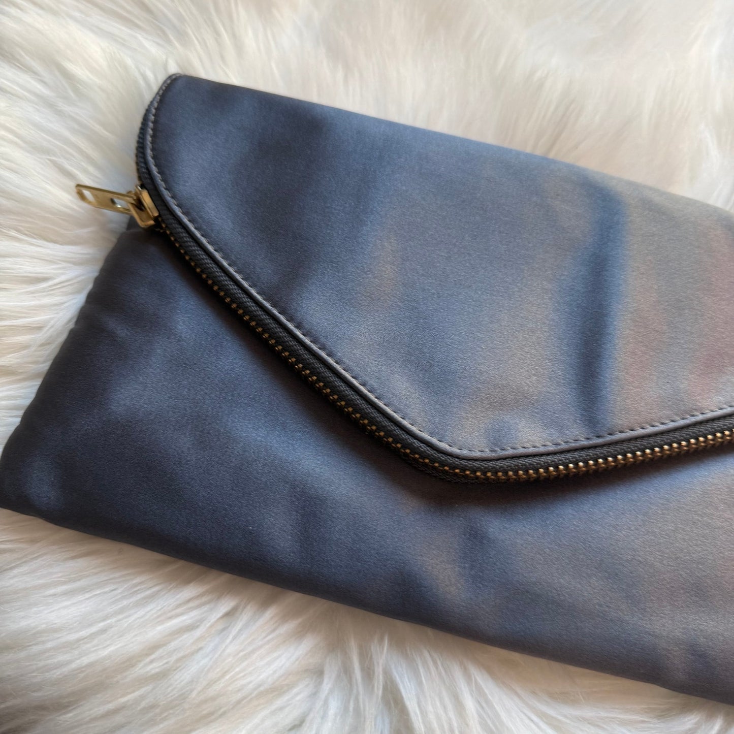 J. Crew Grey Satin Clutch/Chain Bag - New