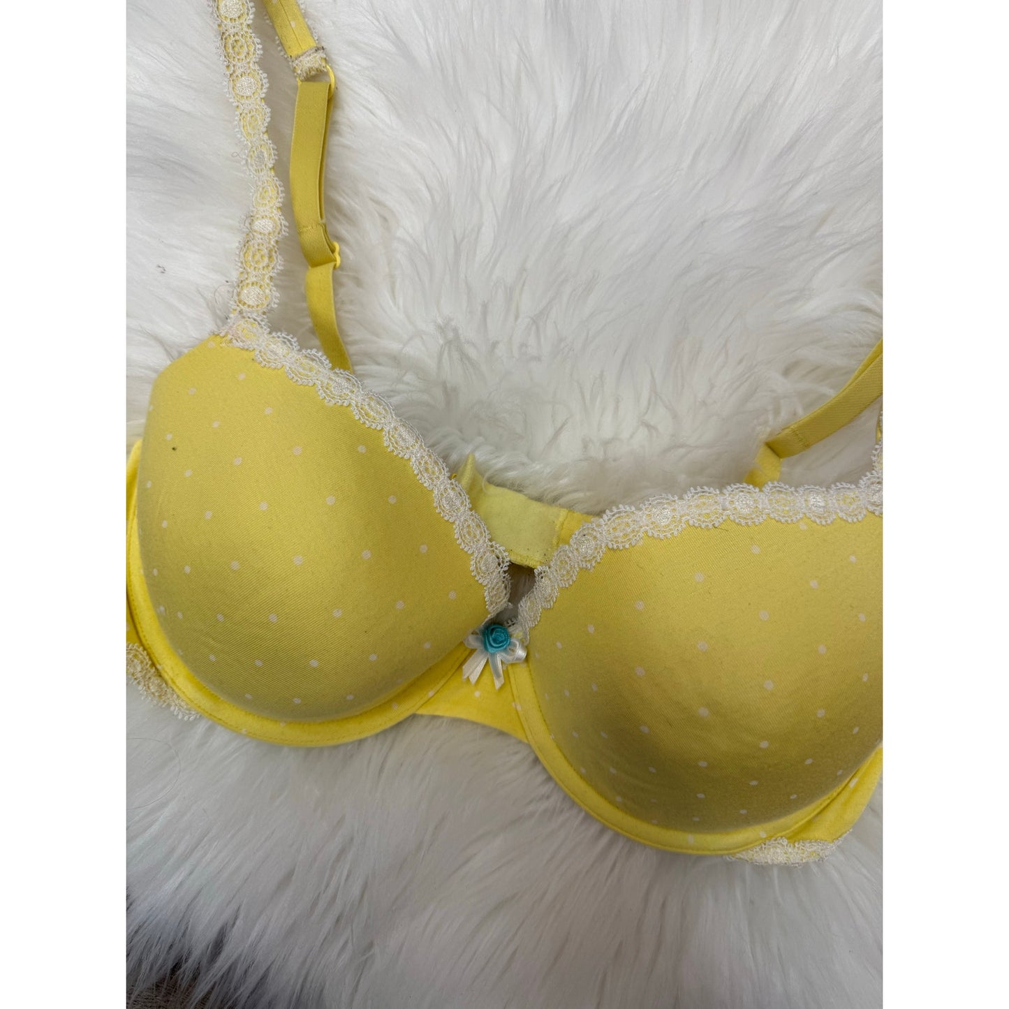 Victoria’s Secret Yellow Polka Dot Bra - 36C