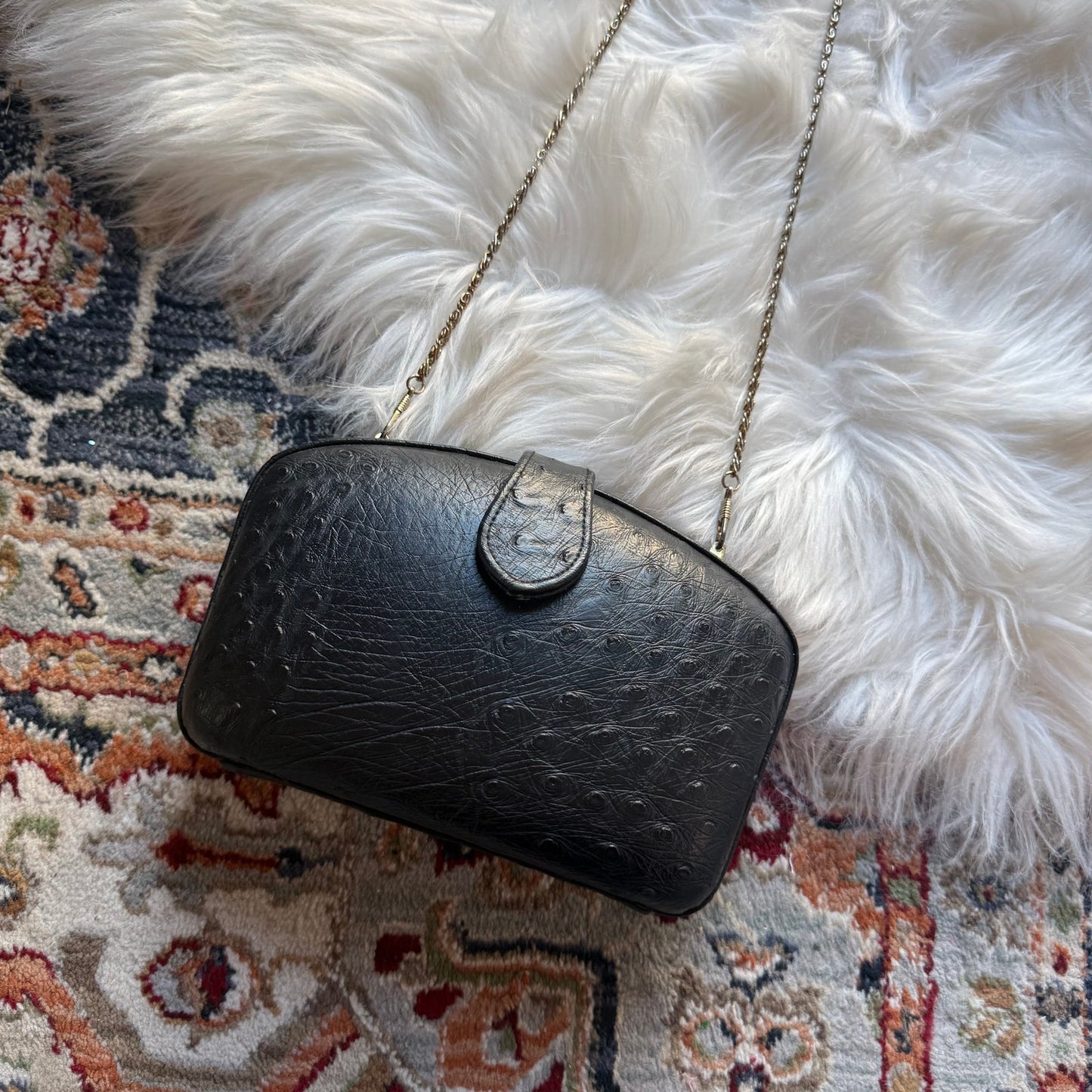 Vintage Hard Shell Clutch/Crossbody Evening Bag