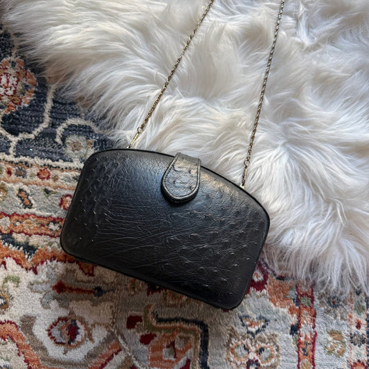Vintage Hard Shell Clutch/Crossbody Evening Bag