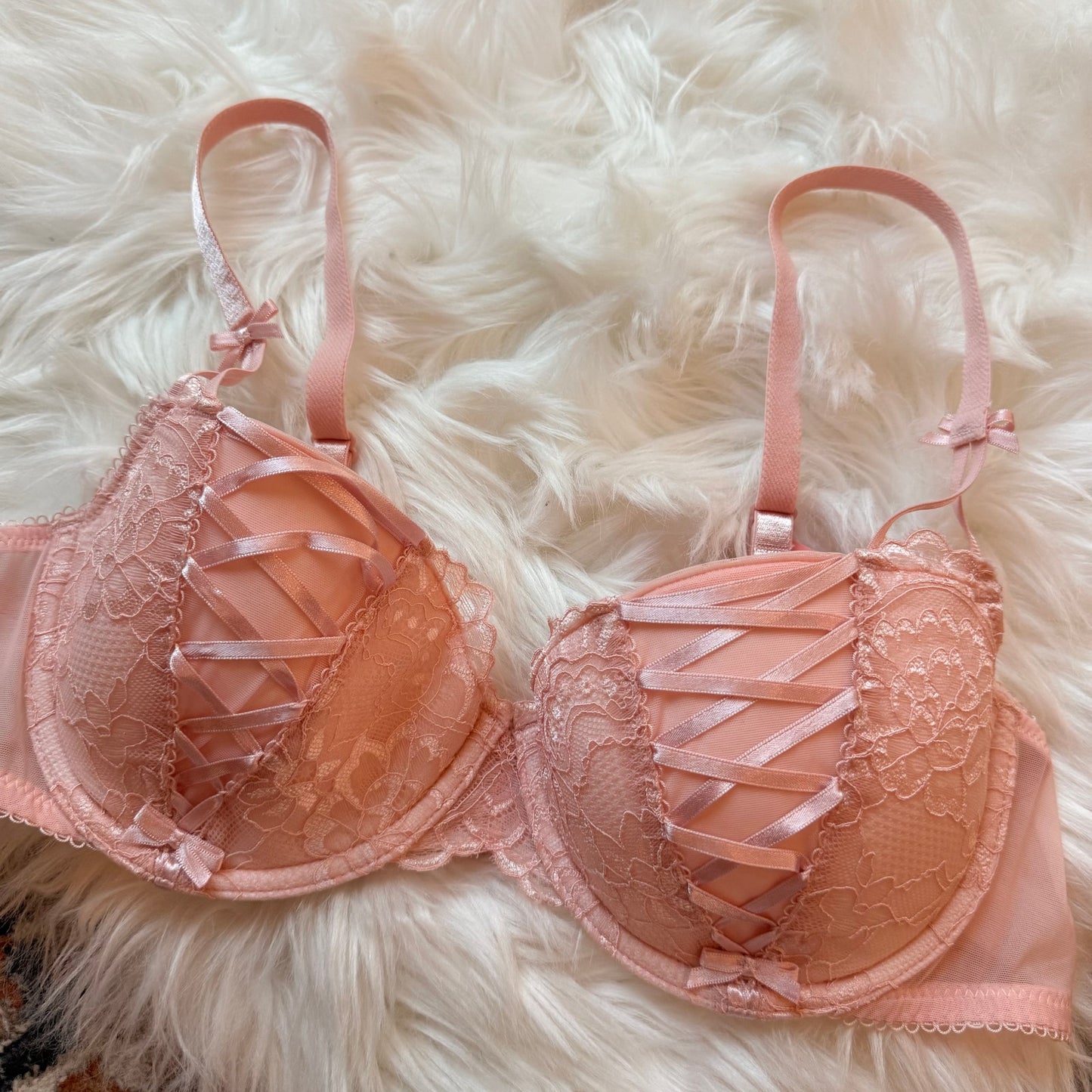 Ballerina Corset Pastel Pink Bra - 36C