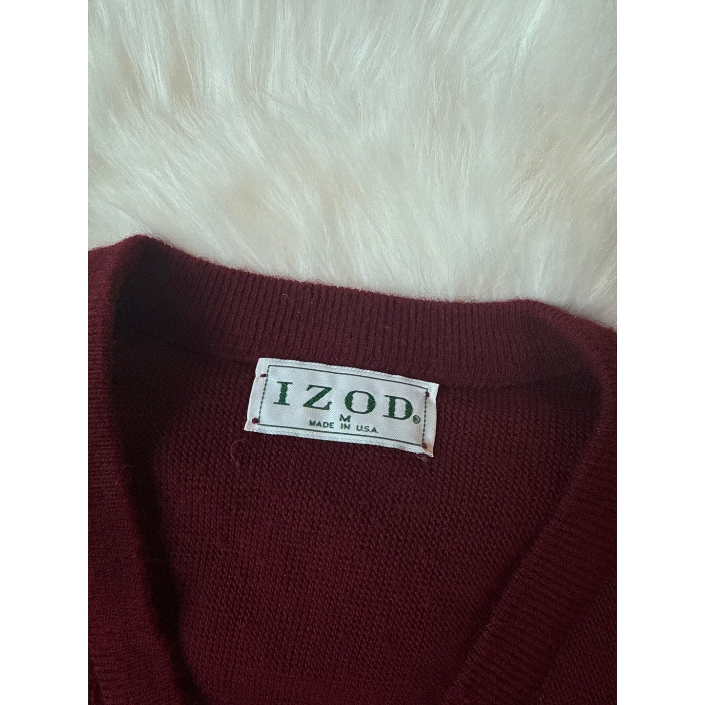 Vintage Izod V-Neck Sweater - Size M