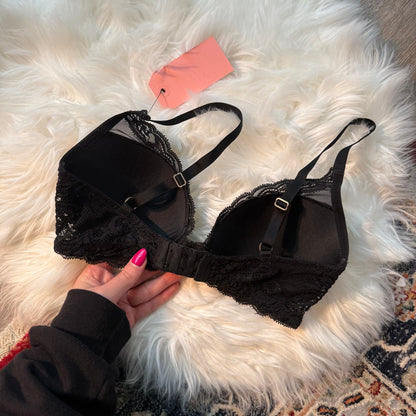 Natori Designer Black Lace Bra - 32D