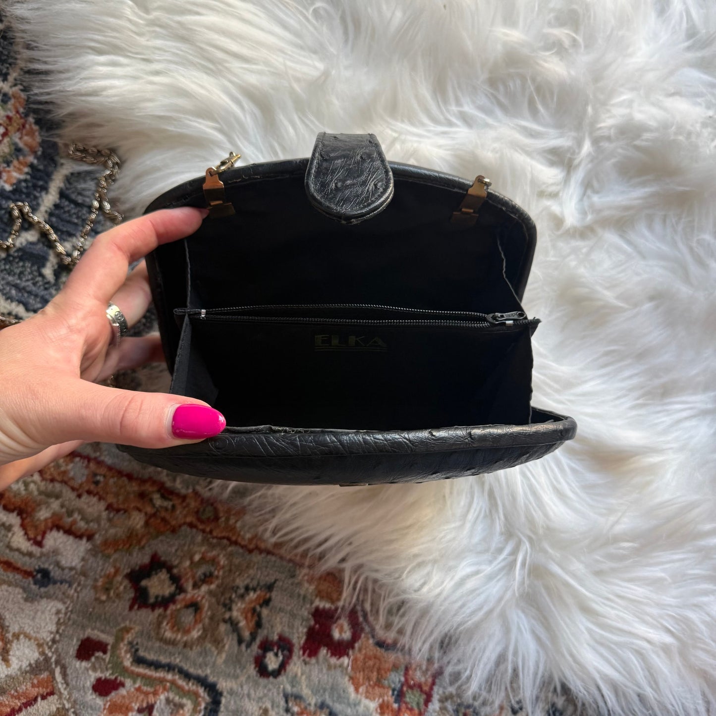Vintage Hard Shell Clutch/Crossbody Evening Bag