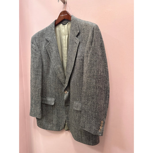 Vintage Peterborough Row Tweed Silk Suit Jacket - Size 40R