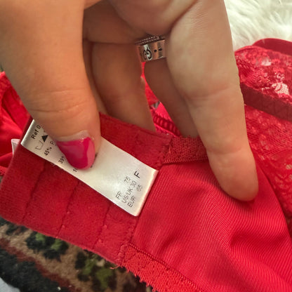 Empreinte Designer Red Lace Bra - 30DDD (30F)