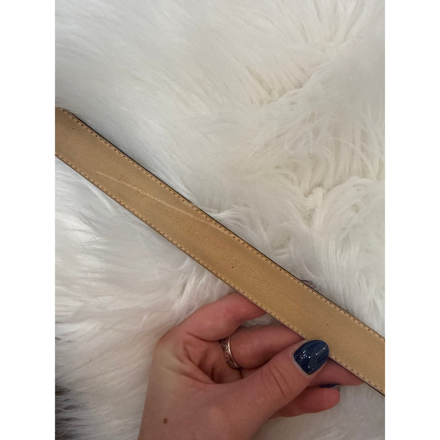 Vintage Leather Belt - Size 36