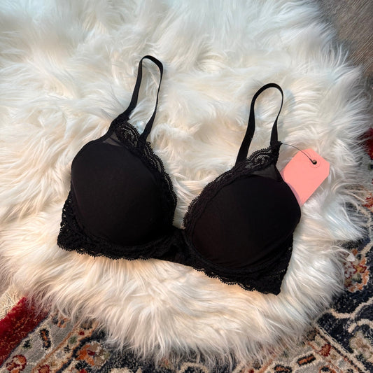 Natori Designer Black Lace Bra - 32D