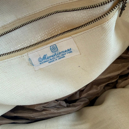 Vintage 1960s Woven Bag with Embroidery Details