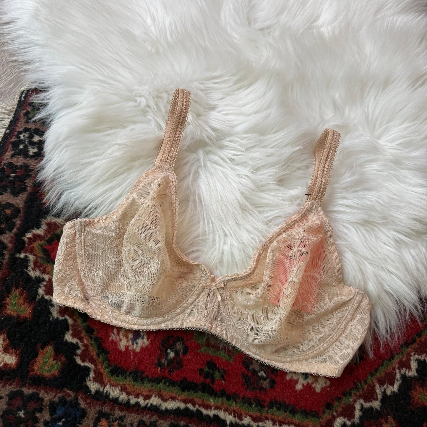 Wacoal Beige Lace Bra - 34D