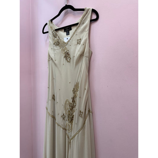Vintage Midnight Velvet Y2K Beaded Sequin Gown Made in India Size L