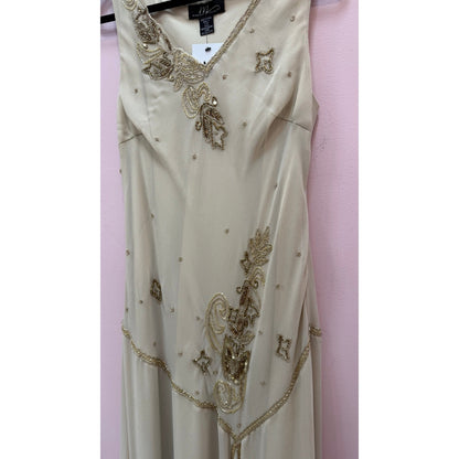Vintage Midnight Velvet Y2K Beaded Sequin Gown Made in India Size L