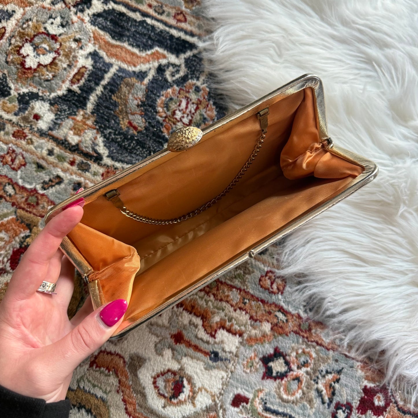 Vintage Gold Elegant Evening Clutch/Mini Bag