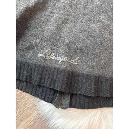 Vintage Lambswool "Life is Good" Full Zip Sweater - Size L