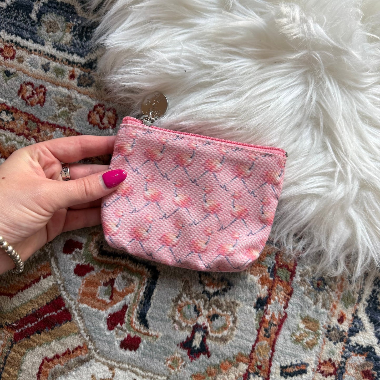 "Glad To Be Me" Jellycat Classic Ostrich Organizer/Coin Purse/Pouch