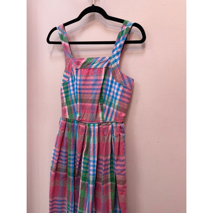 J. Crew Pink & Blue Plaid Summer Sundress - Size 00/XS