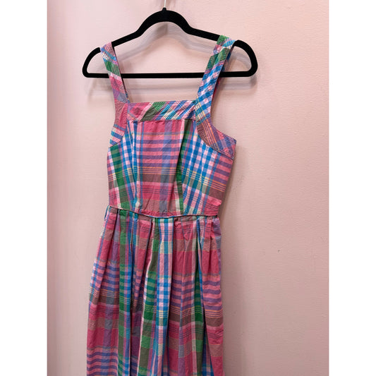 J. Crew Pink & Blue Plaid Summer Sundress - Size 00/XS