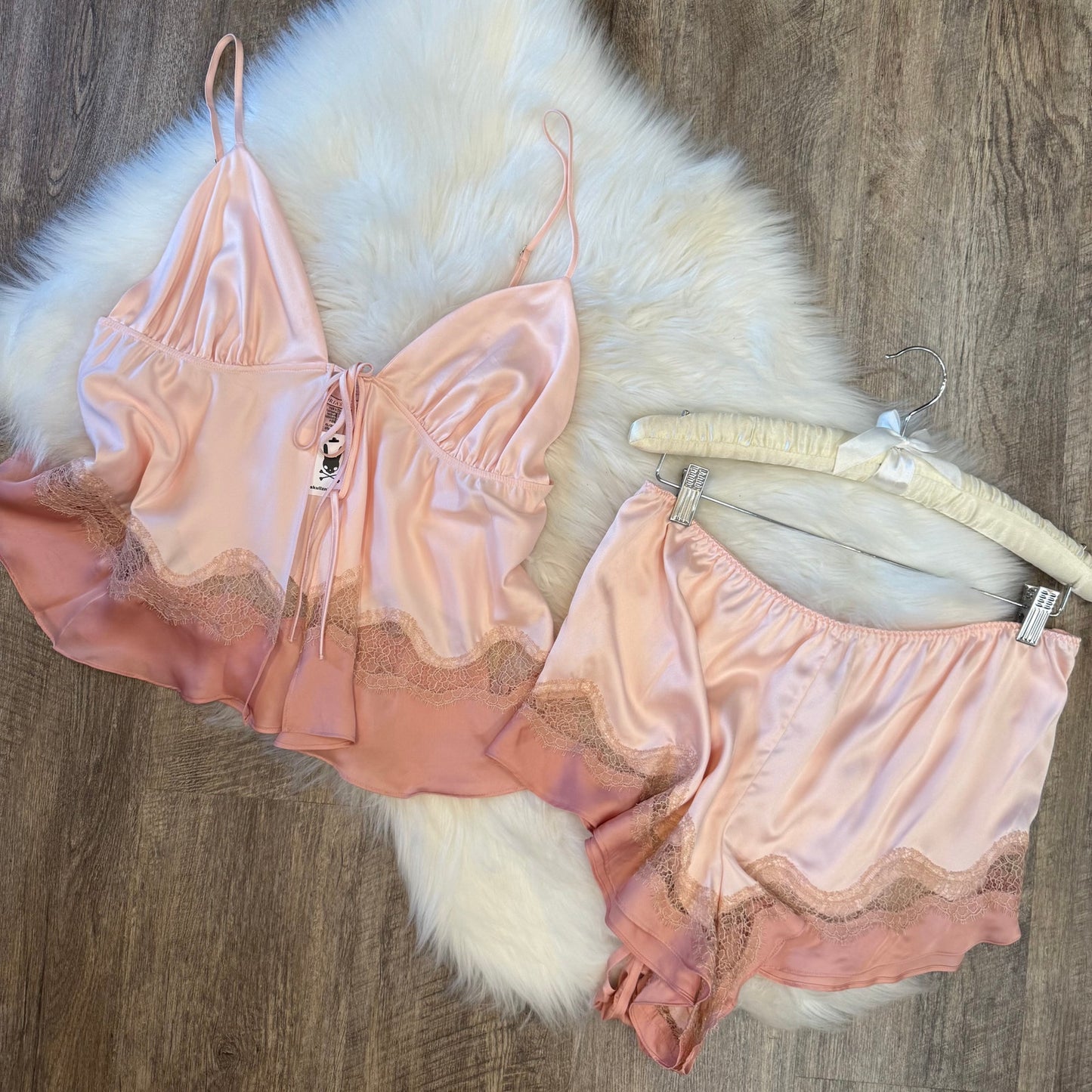 Victoria's Secret Satin & Lace 3 Pc Lingerie Set - Size XL