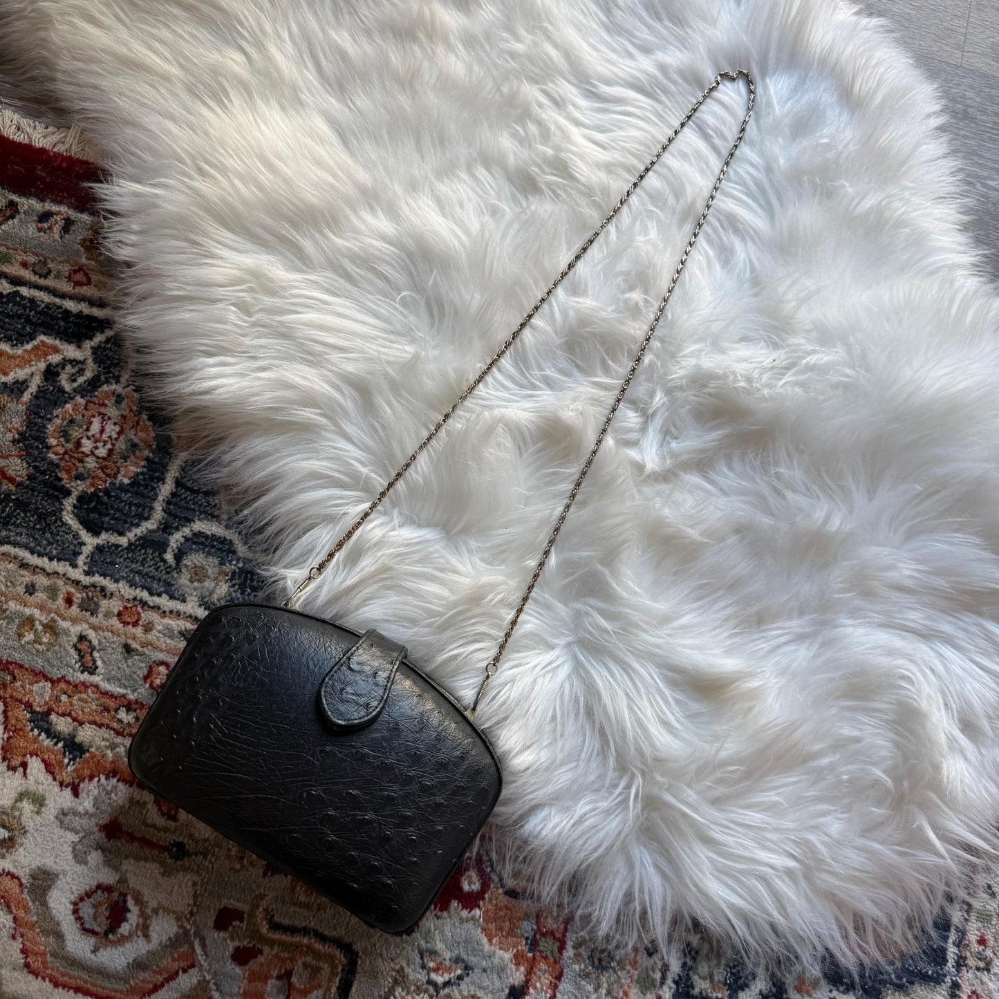 Vintage Hard Shell Clutch/Crossbody Evening Bag