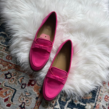 J. Crew Classic Pink Suede Loafers - Size 7