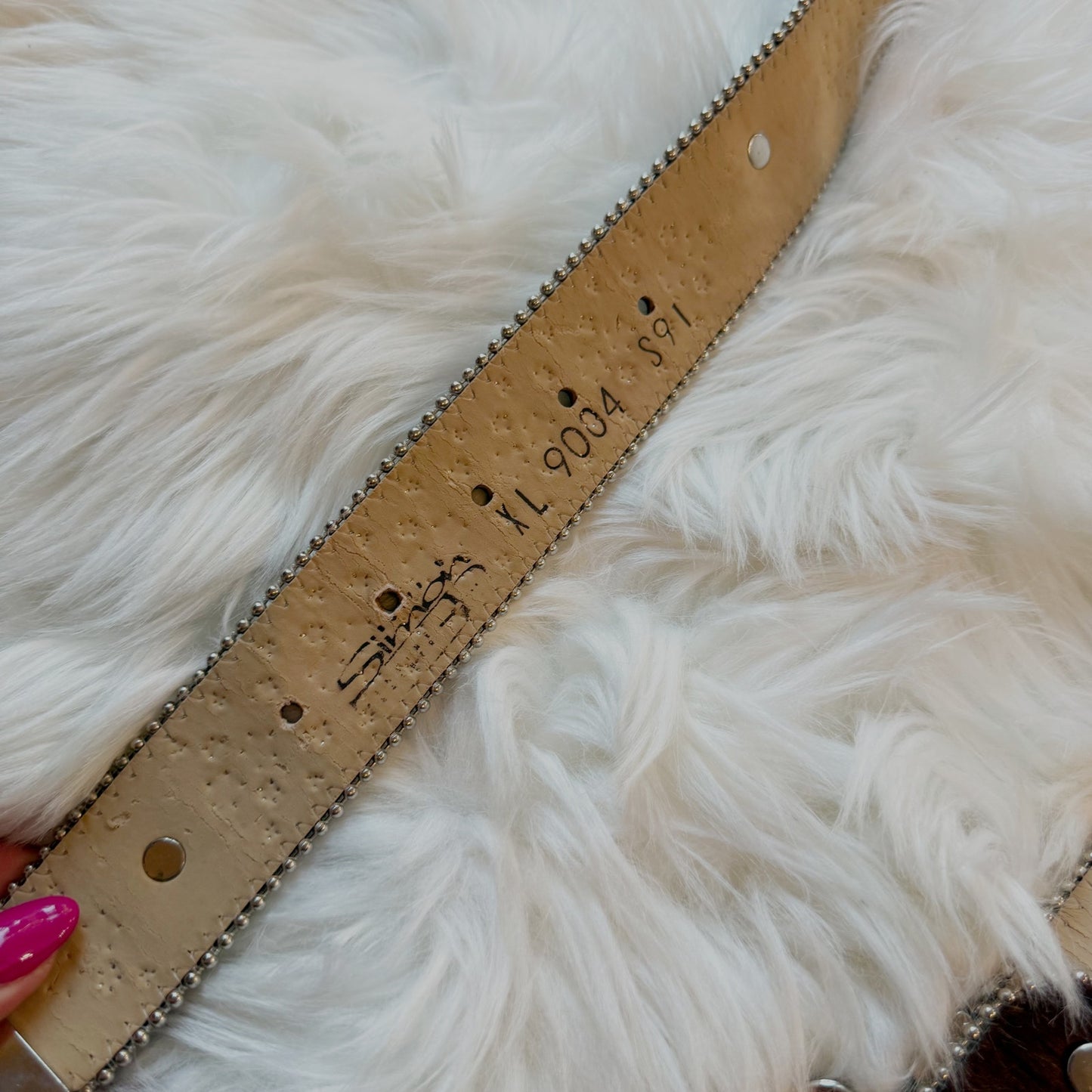 B.B. Simon Vintage Swarovski Crystal & Leather Belt - Rare, Western