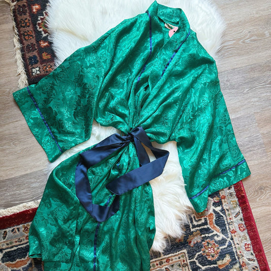 Victoria's Secret Vintage Gold Label Green Robe - Size XS-L
