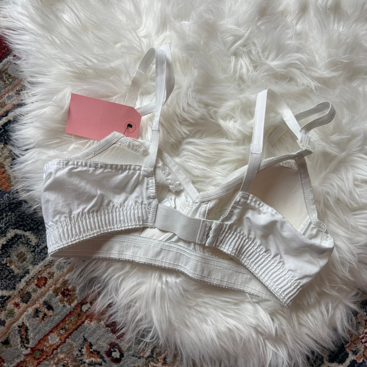 Vintage 1960s Permalift by Kayser White Lace Bra - Size 36B